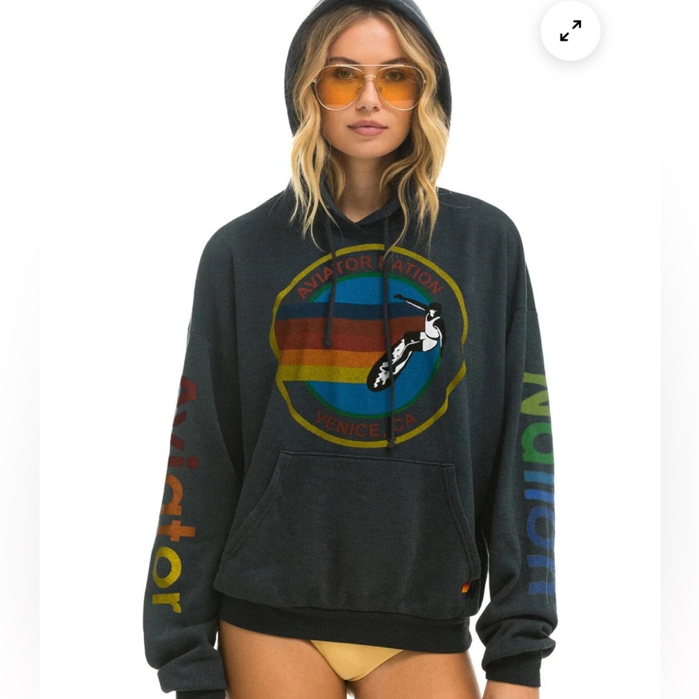Aviator Nation Venice Pullover Hoodie Sweatshirt